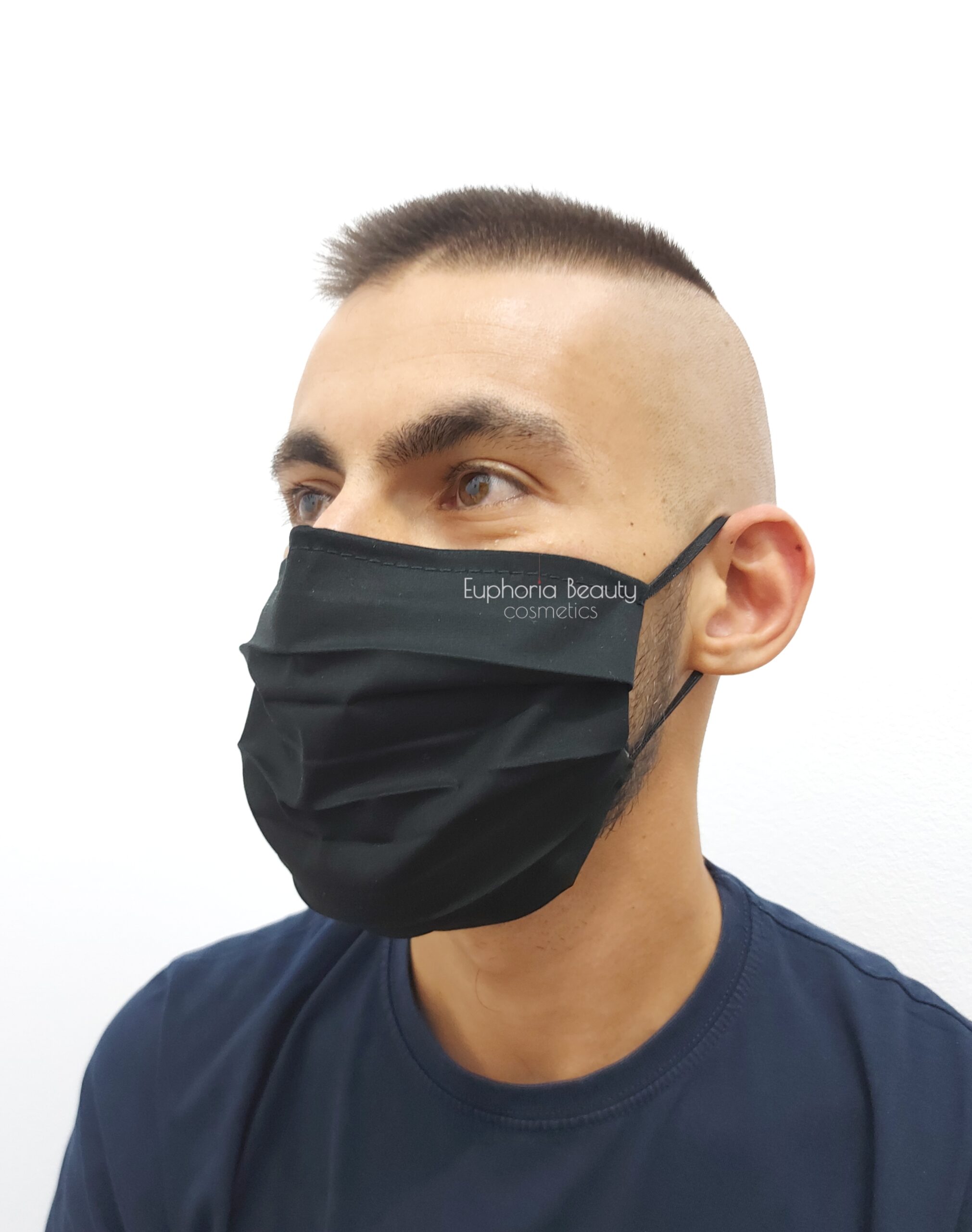 Υφασμάτινη Μάσκα Πολλαπλών Χρήσεων Πιέτα Λευκή με έλασμα