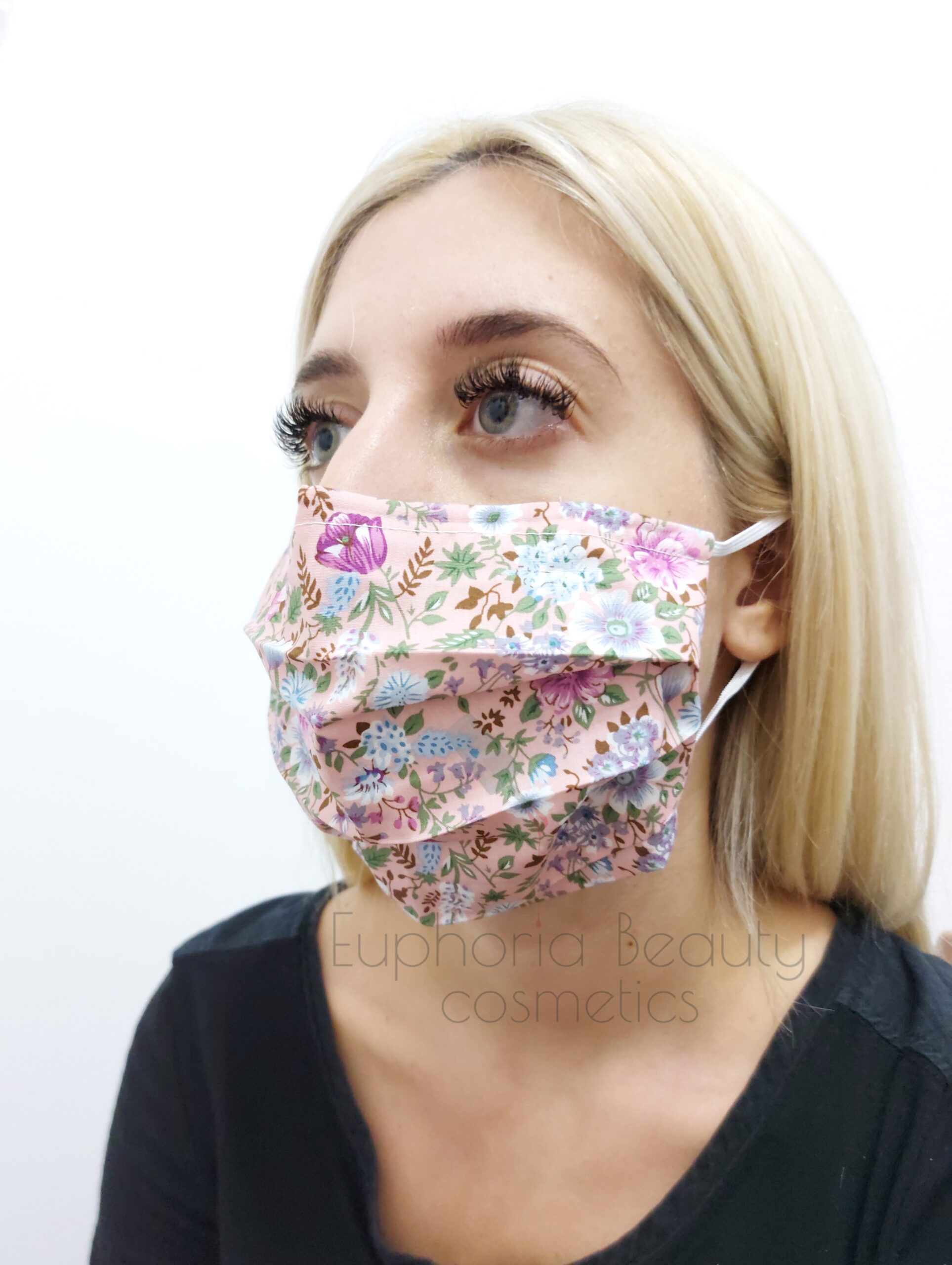 Υφασμάτινη Μάσκα Πολλαπλών Χρήσεων Πιέτα Γκρί με έλασμα