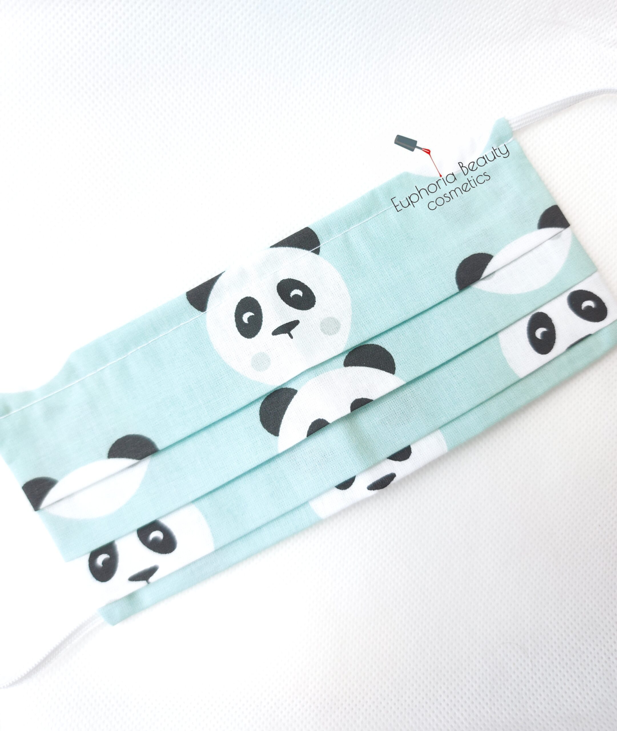 Υφασμάτινη Μάσκα Πολλαπλών Χρήσεων Πιέτα Παιδική με έλασμα "Panda"